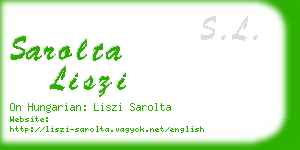 sarolta liszi business card